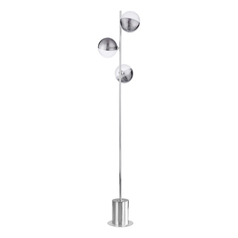 Dar Lighting Spiral 3 Light Floor Lamp Polished Chrome Base Only • SPI5550-F