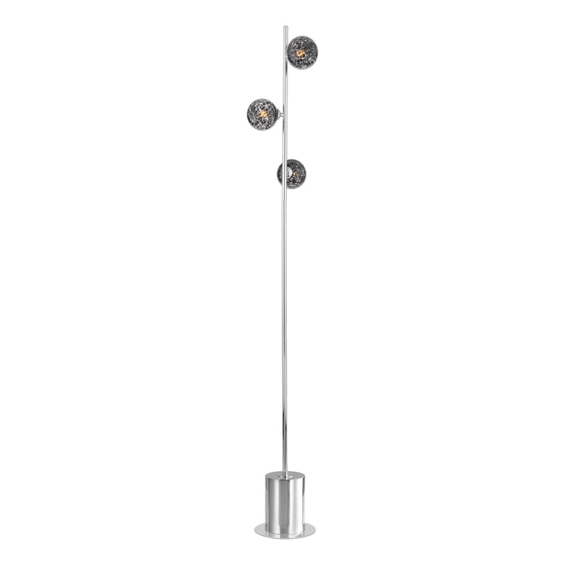 Dar Lighting Spiral 3 Light Floor Lamp Polished Chrome Base Only • SPI5550-F