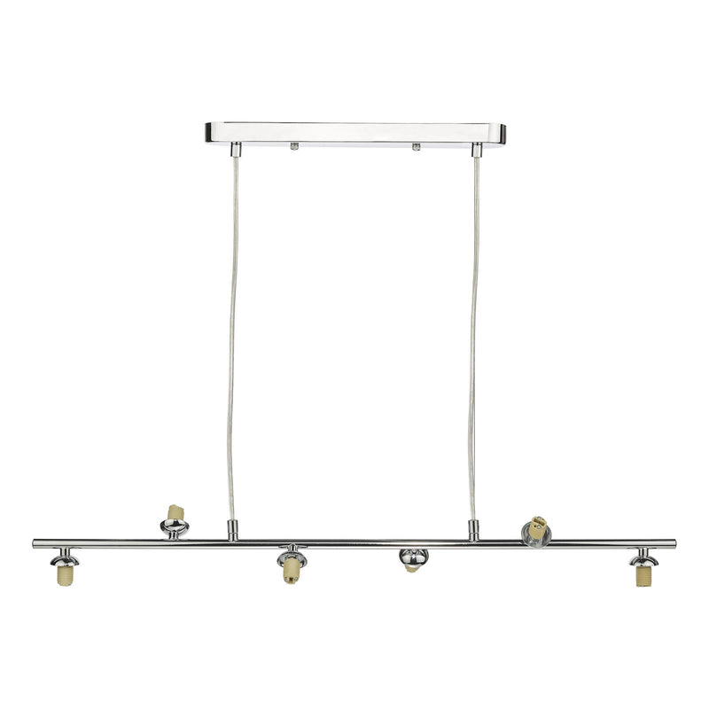 Dar Lighting Spiral 6 Light Bar Pendant Polished Chrome Fitting Only • SPI6450-F