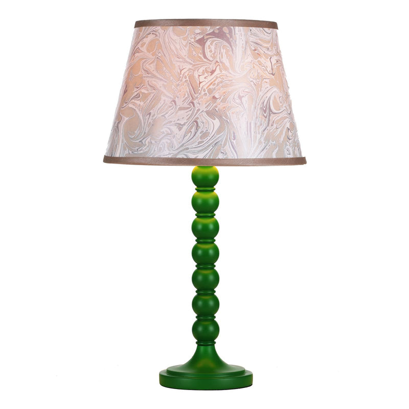 Dar Lighting Spool Table Lamp Green With Shade • SPO4224-FRI1029