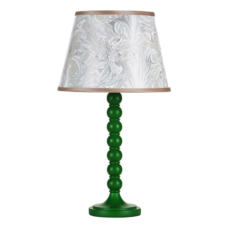 Dar Lighting Spool Table Lamp Green With Shade • SPO4224-FRI1029