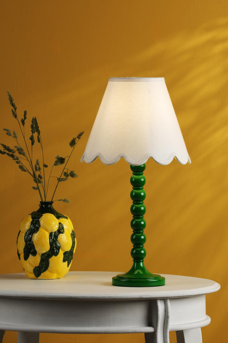 Dar Lighting Spool Table Lamp Gloss Green Base Only • SPO4224