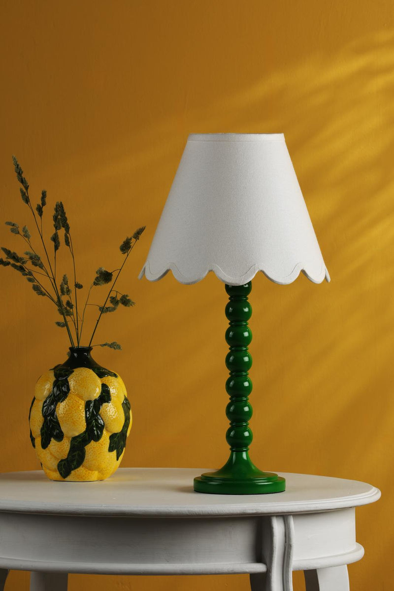 Dar Lighting Spool Table Lamp Gloss Green Base Only • SPO4224