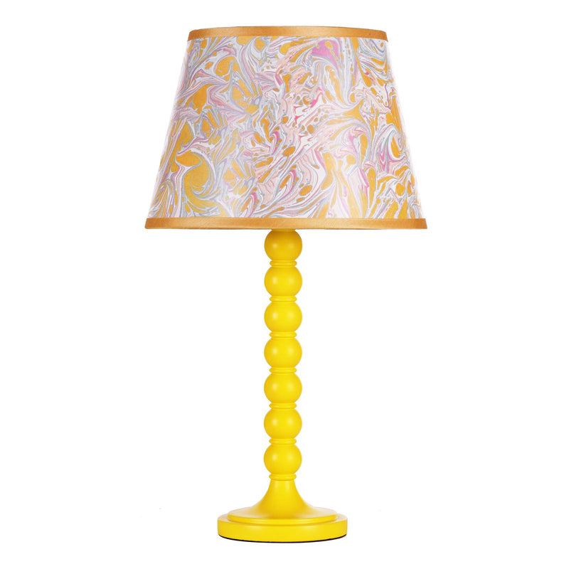 Dar Lighting Spool Table Lamp Gloss Yellow Base Only • SPO4226