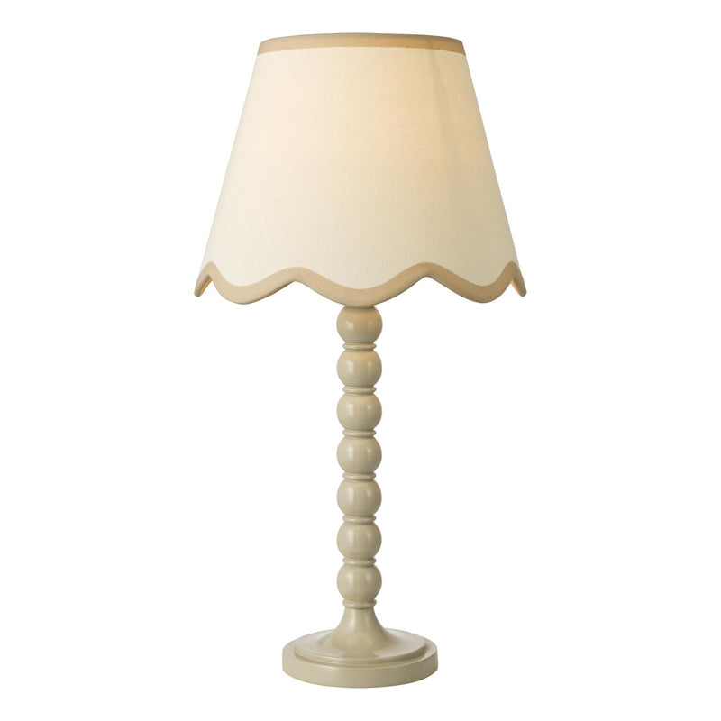 Dar Lighting Spool Table Lamp Taupe With Shade • SPO4229-POM1029