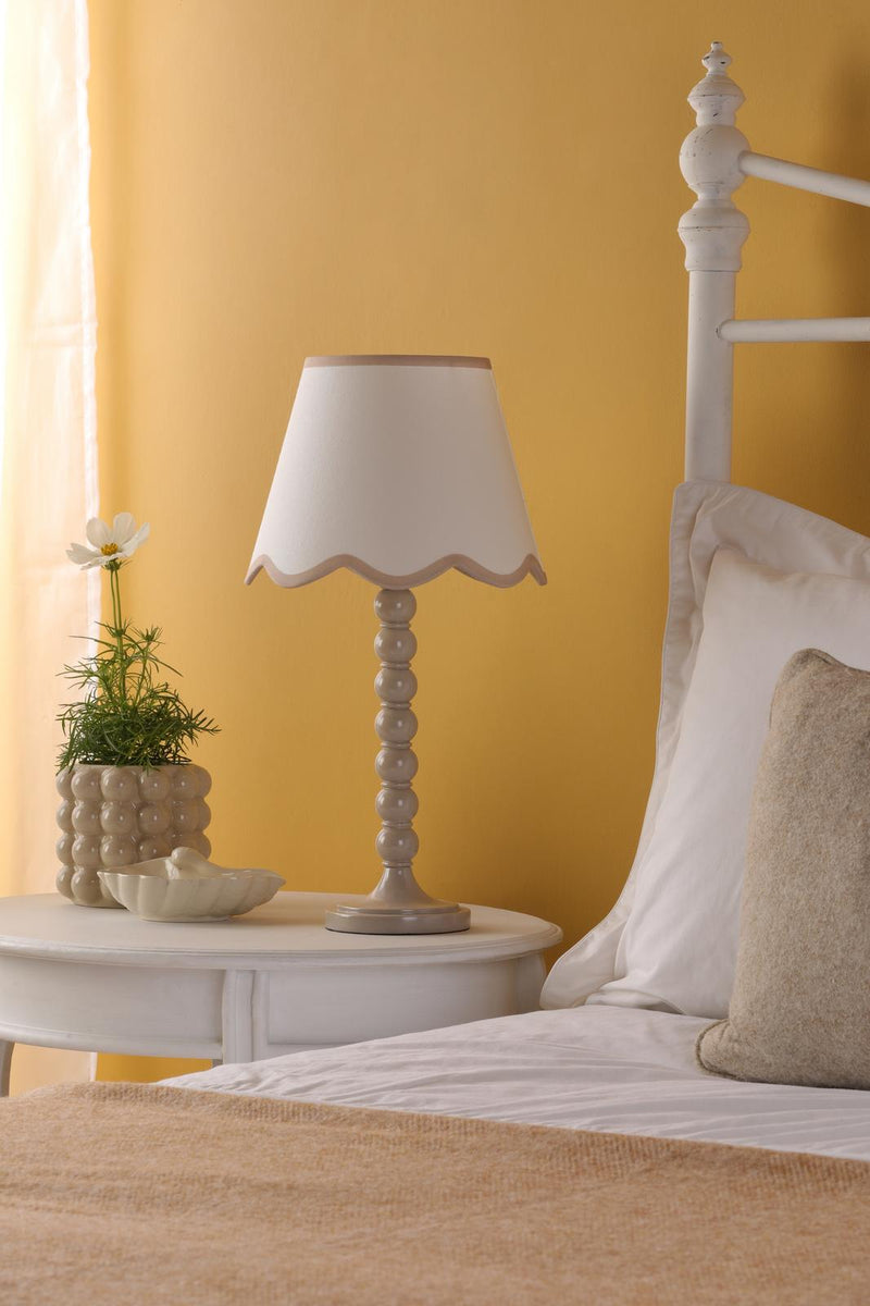 Dar Lighting Spool Table Lamp Taupe With Shade • SPO4229-POM1029