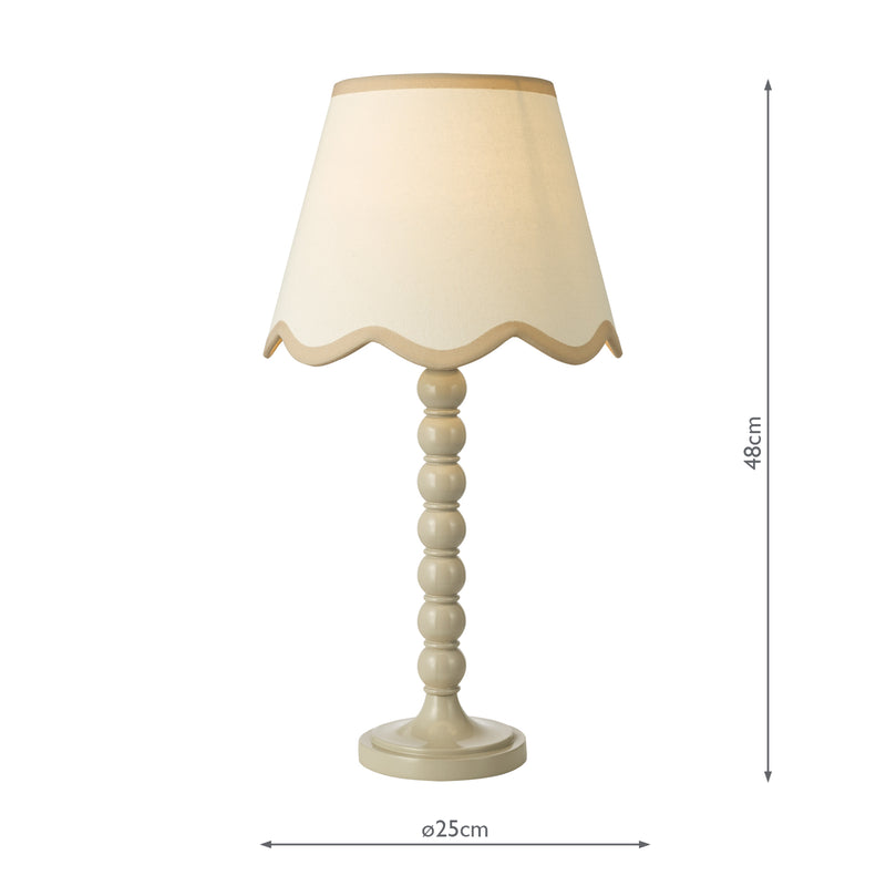 Dar Lighting Spool Table Lamp Taupe With Shade • SPO4229-POM1029