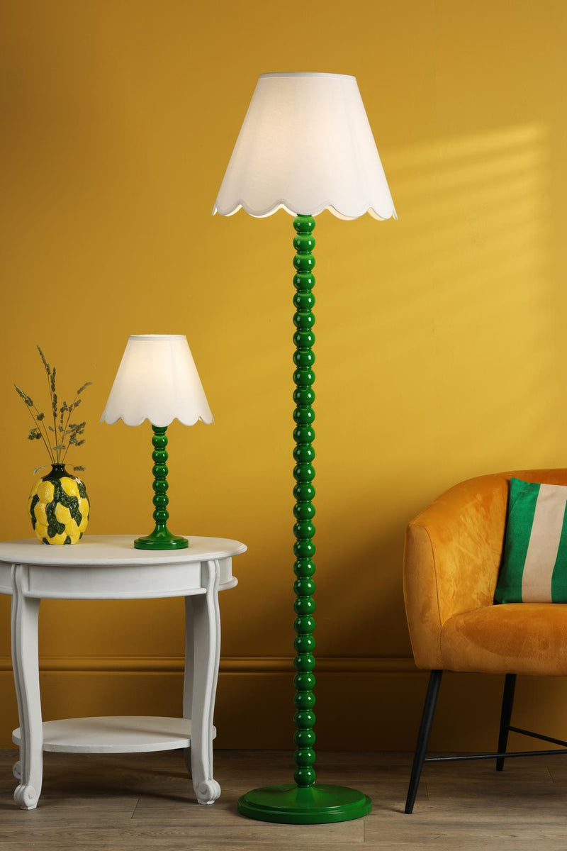 Dar Lighting Spool Floor Lamp Gloss Green Base Only • SPO4924