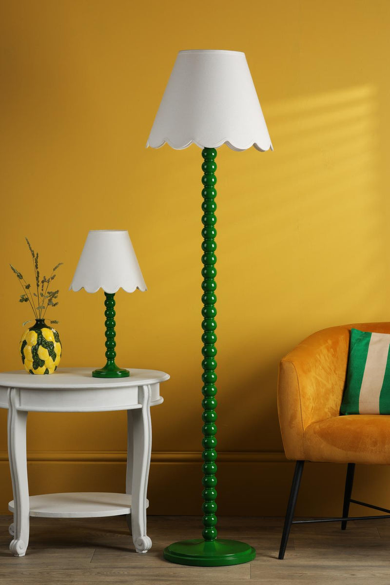Dar Lighting Spool Floor Lamp Gloss Green Base Only • SPO4924