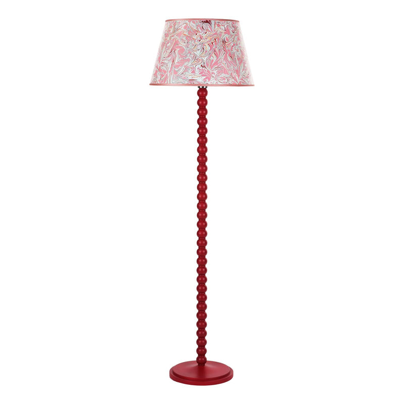 Dar Lighting Spool Floor Lamp Gloss Red Base Only • SPO4925