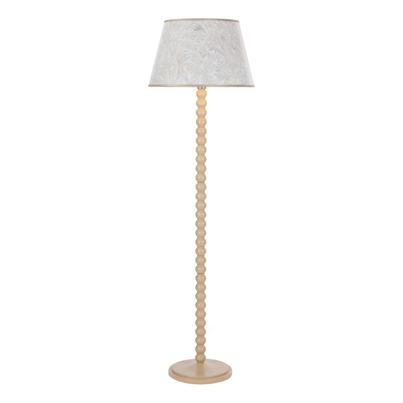 Dar Lighting Spool Floor Lamp Cream With Shade • SPO4929-FRI1729