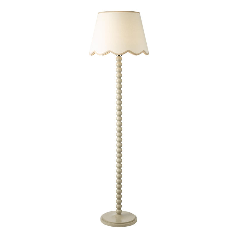 Dar Lighting Spool Floor Lamp Taupe With Shade • SPO4929-POM1829