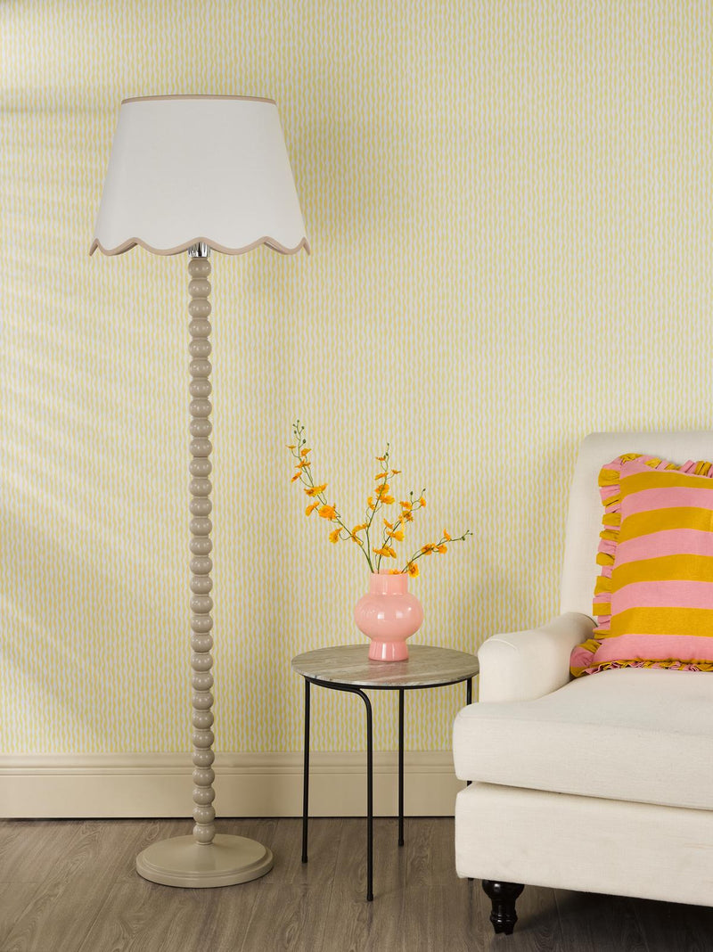 Dar Lighting Spool Floor Lamp Taupe With Shade • SPO4929-POM1829
