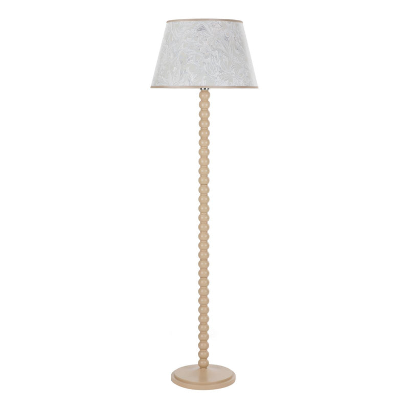 Dar Lighting Spool Floor Lamp Gloss Taupe Base Only • SPO4929