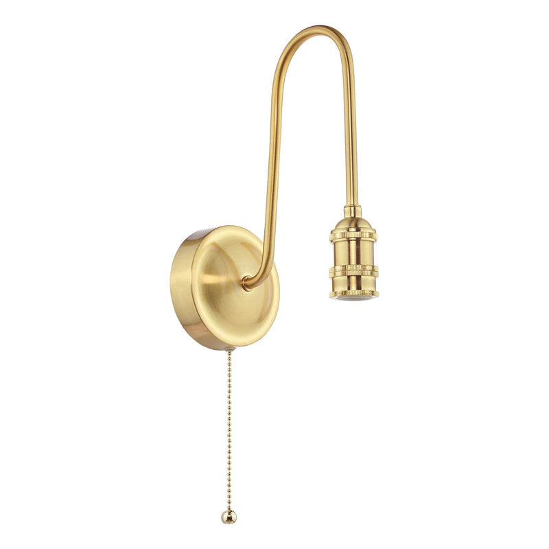 Dar Lighting Tall Wall Light Natural Brass Bracket Only • SPW7140