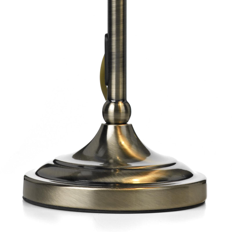 Dar Lighting Suffolk Rise & Fall Table Lamp Antique Brass With Shade • SUF4075-X