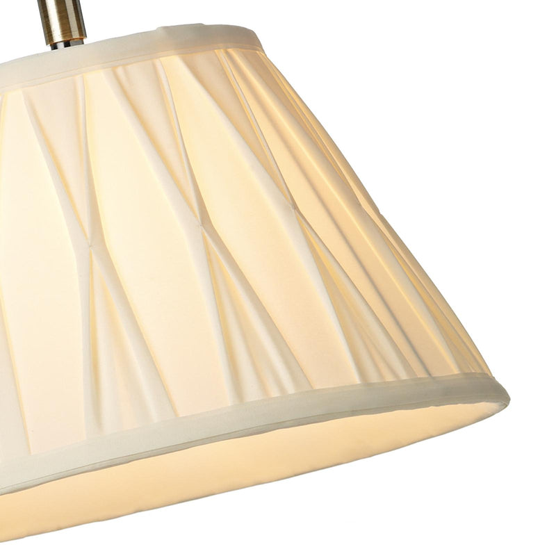 Dar Lighting Suffolk Rise & Fall Table Lamp Antique Brass With Shade • SUF4075-X