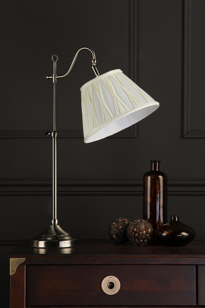 Dar Lighting Suffolk Rise & Fall Table Lamp Antique Brass With Shade • SUF4075-X