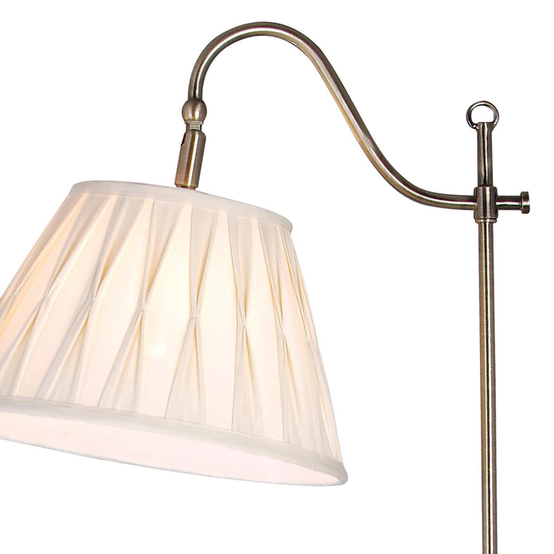 Dar Lighting Suffolk Floor Lamp Antique Brass With Shade • SUF4975-X