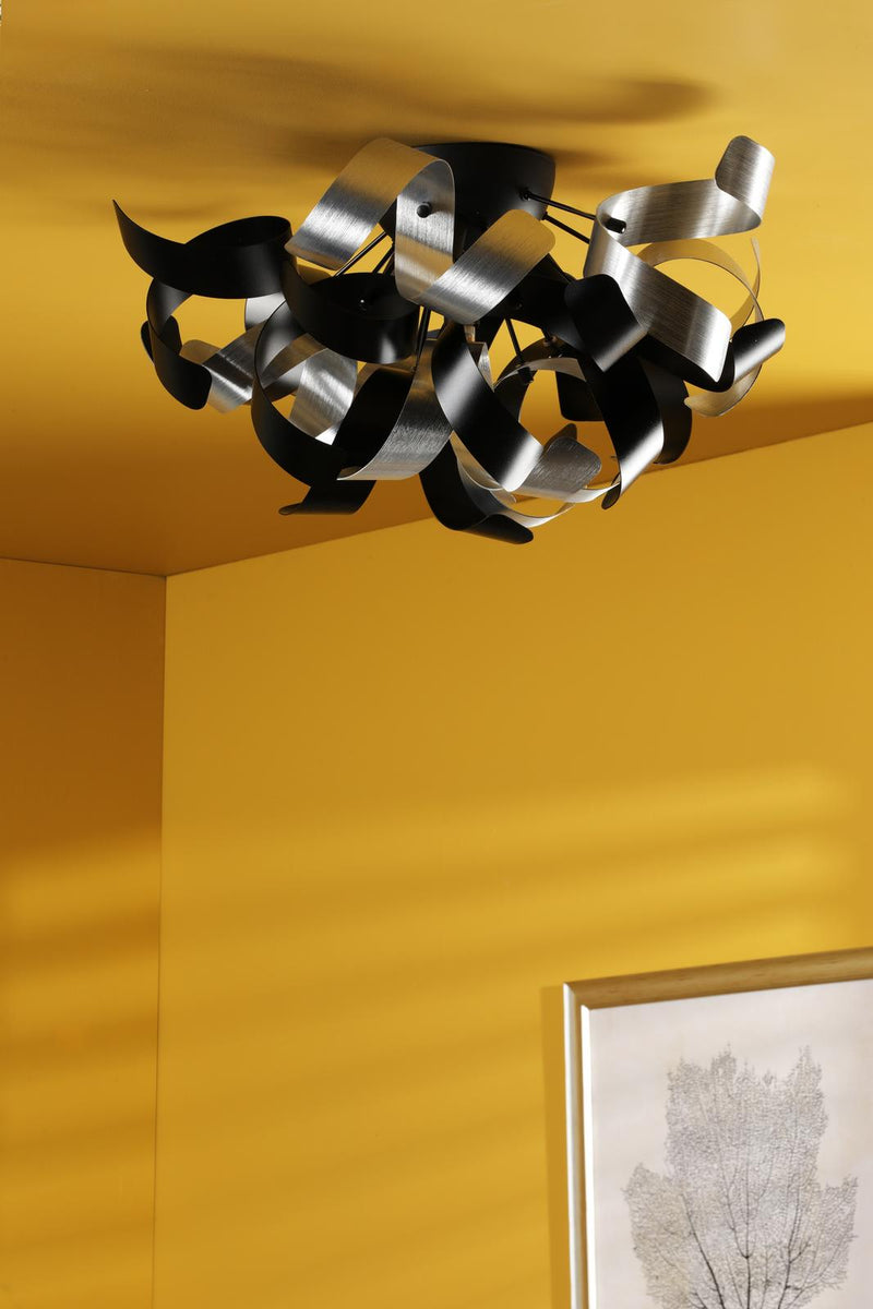 Dar Lighting Swash 4 Light Flush Black - Fitting Only • SWA0422-SP