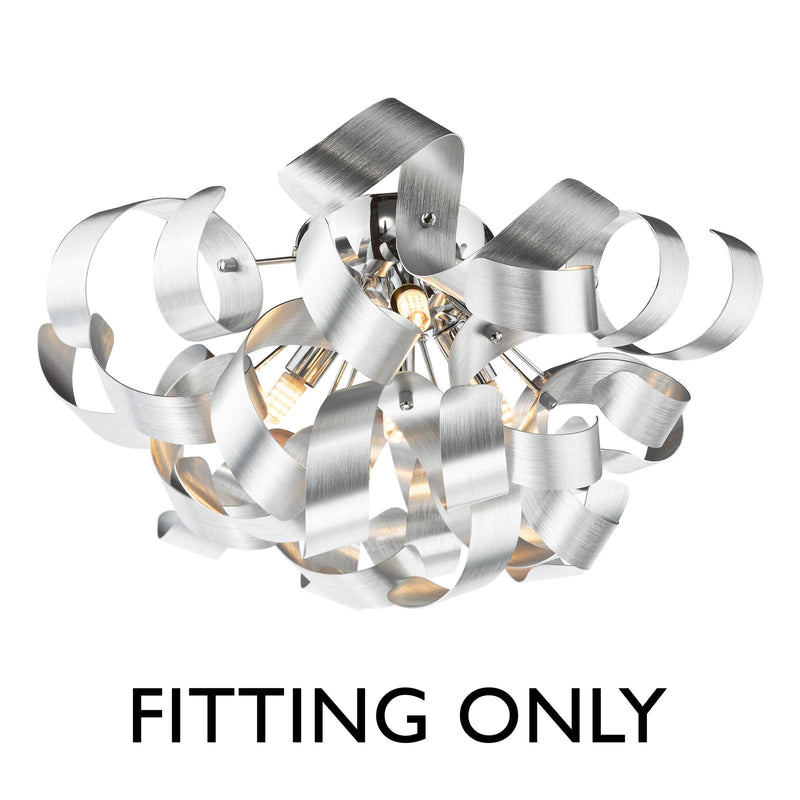 Dar Lighting Swash 4 Light Flush Polished Chrome - Fitting Only • SWA0450-SP