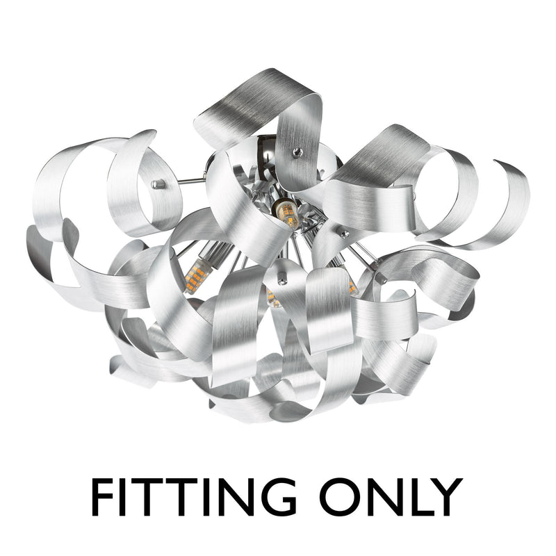Dar Lighting Swash 4 Light Flush Polished Chrome - Fitting Only • SWA0450-SP