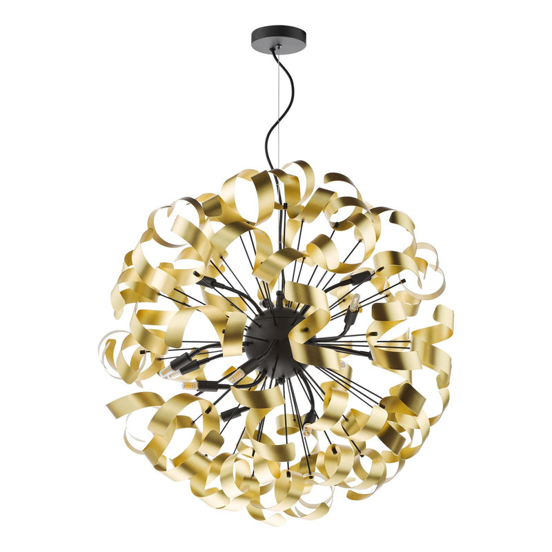 Dar Lighting Swash 12 Light Pendant Matt Black Fitting Only • SWA1222-SP