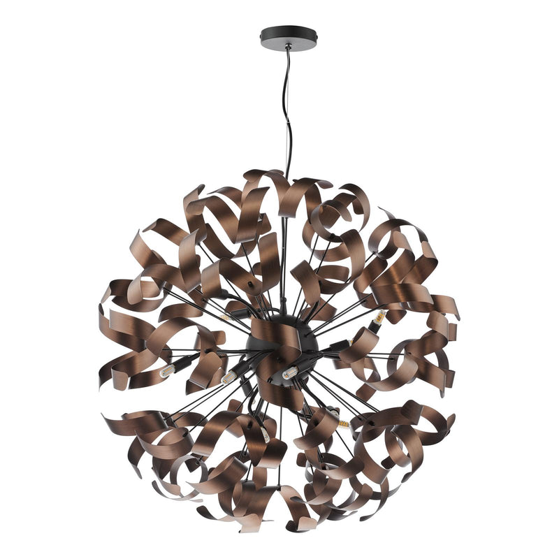 Dar Lighting Swash 12 Light Pendant Matt Black Fitting Only • SWA1222-SP