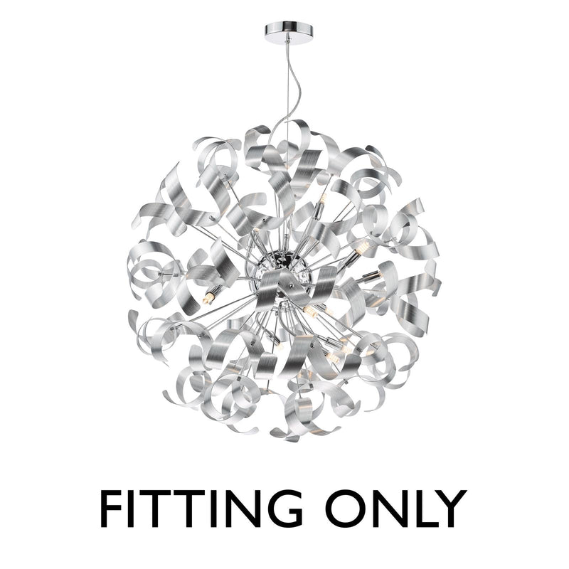 Dar Lighting Swash 12 Light Pendant Polished Chrome fitting Only • SWA1250-SP