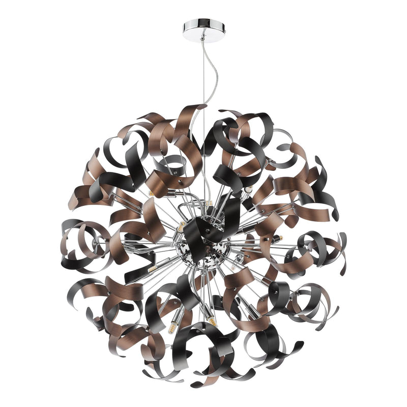 Dar Lighting Swash 12 Light Pendant Polished Chrome fitting Only • SWA1250-SP