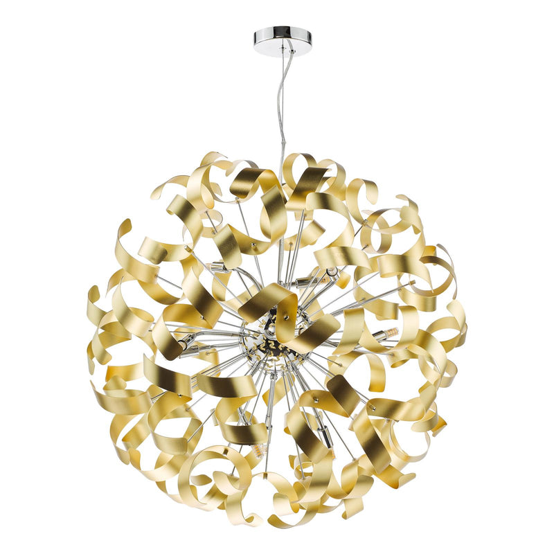Dar Lighting Swash 12 Light Pendant Polished Chrome fitting Only • SWA1250-SP