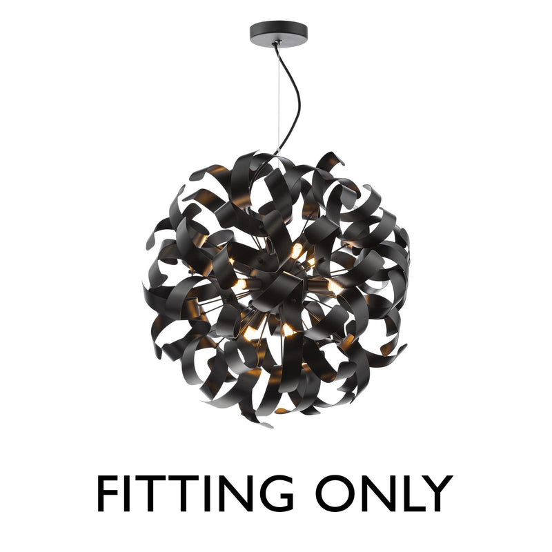 Dar Lighting Swash 9 Light Pendant Matt Black Fitting Only • SWA1322-SP