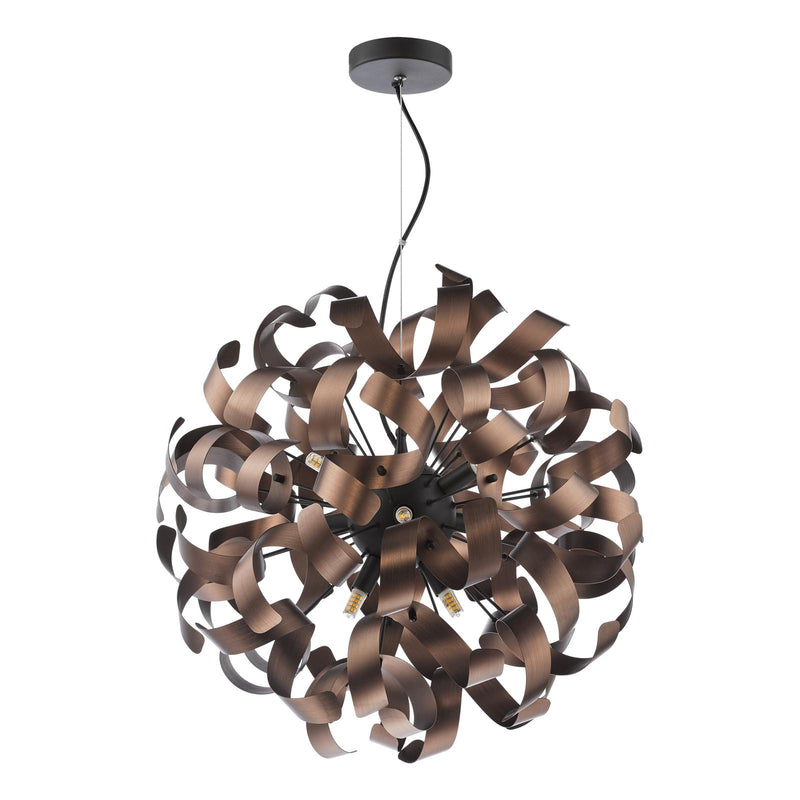 Dar Lighting Swash 9 Light Pendant Matt Black Fitting Only • SWA1322-SP