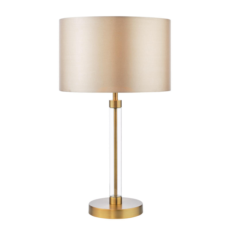 Dar Lighting Sylvester Table Lamp Antique Brass and Glass Base Only • SYL4275
