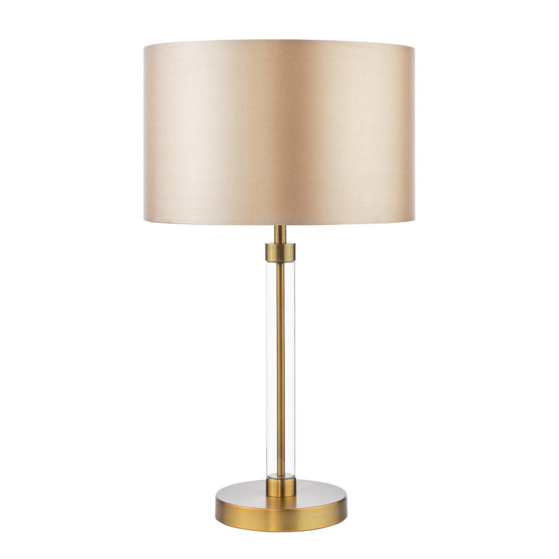 Dar Lighting Sylvester Table Lamp Antique Brass and Glass Base Only • SYL4275