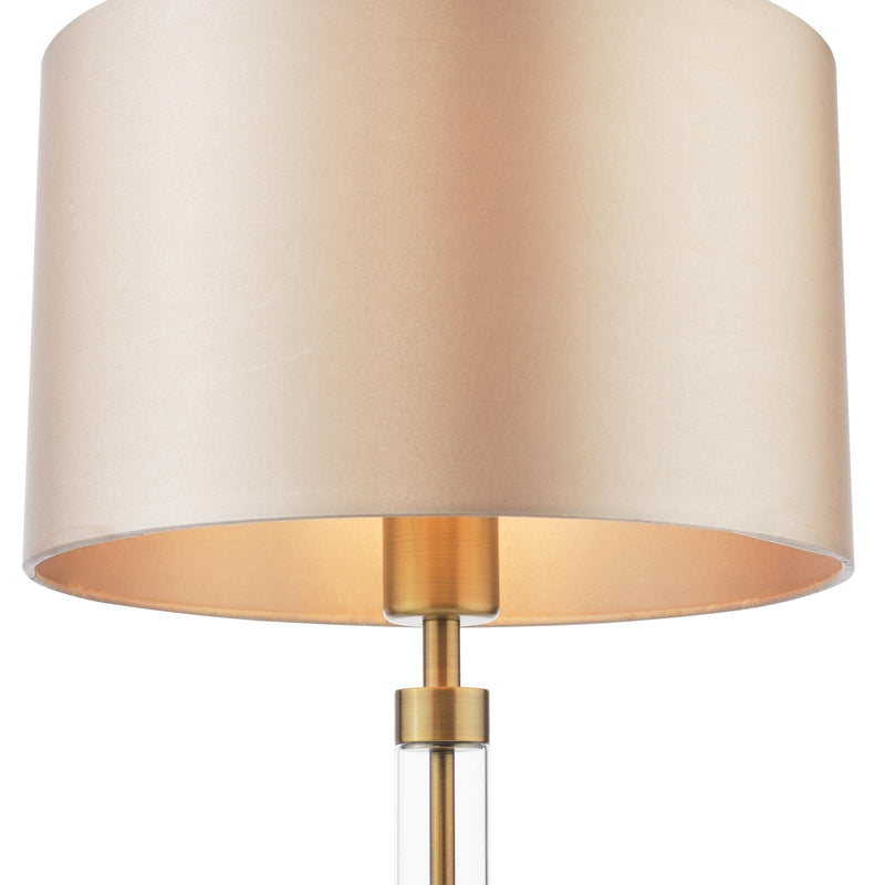 Dar Lighting Sylvester Table Lamp Antique Brass and Glass Base Only • SYL4275