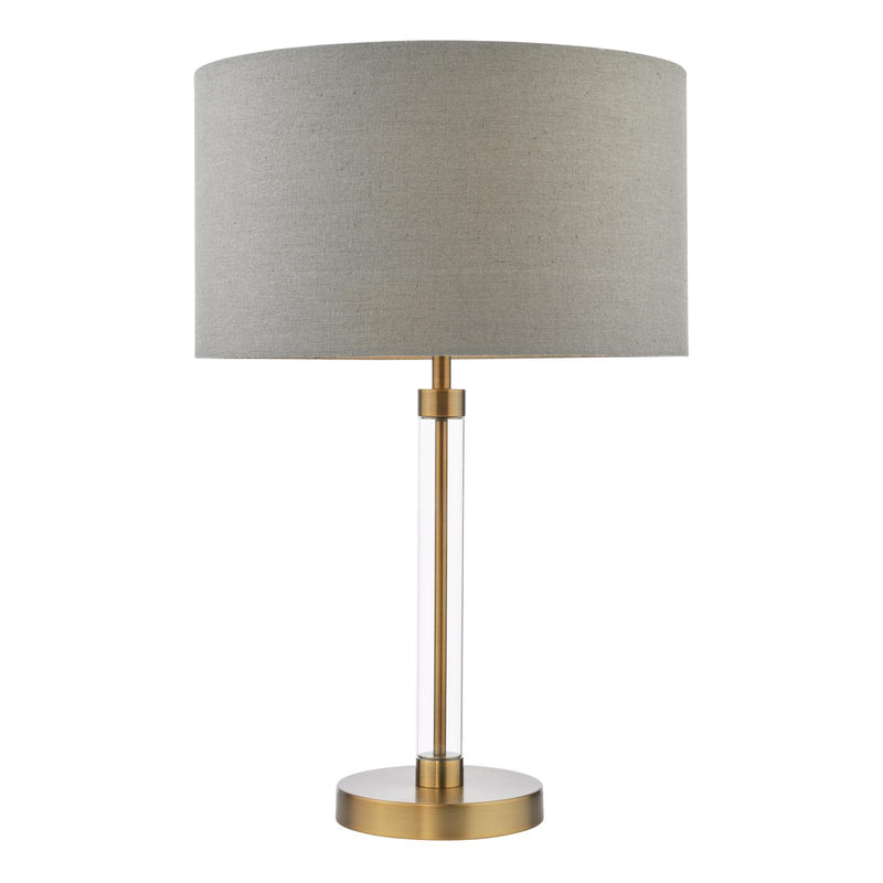 Dar Lighting Sylvester Table Lamp Antique Brass and Glass Base Only • SYL4275