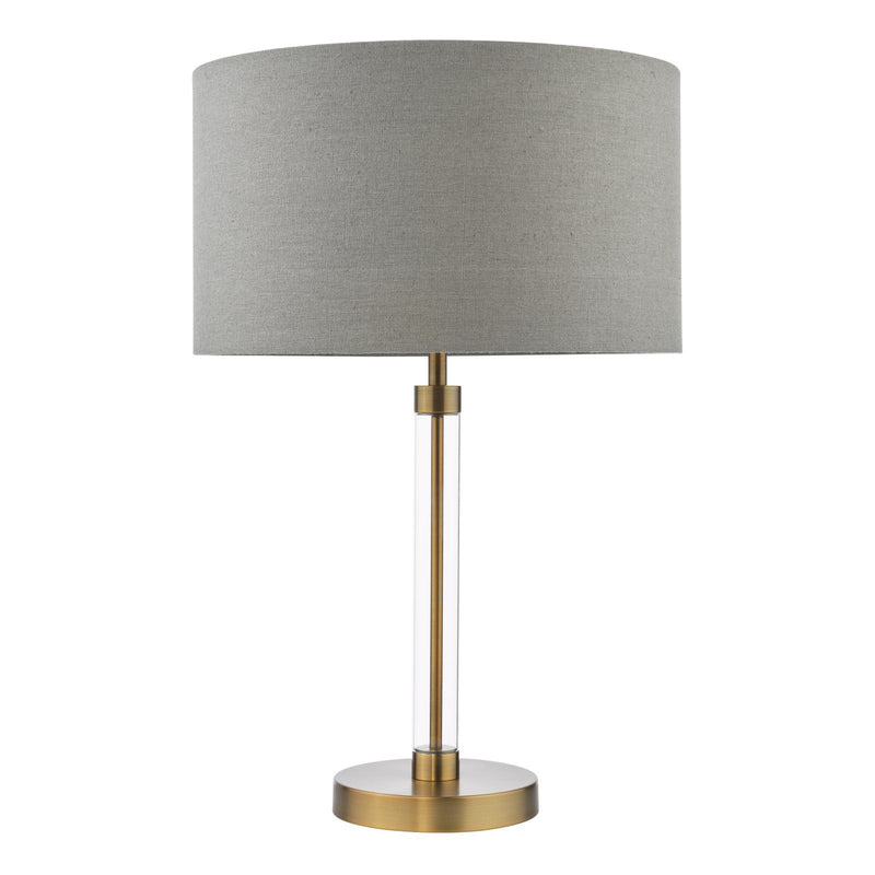 Dar Lighting Sylvester Table Lamp Antique Brass and Glass Base Only • SYL4275