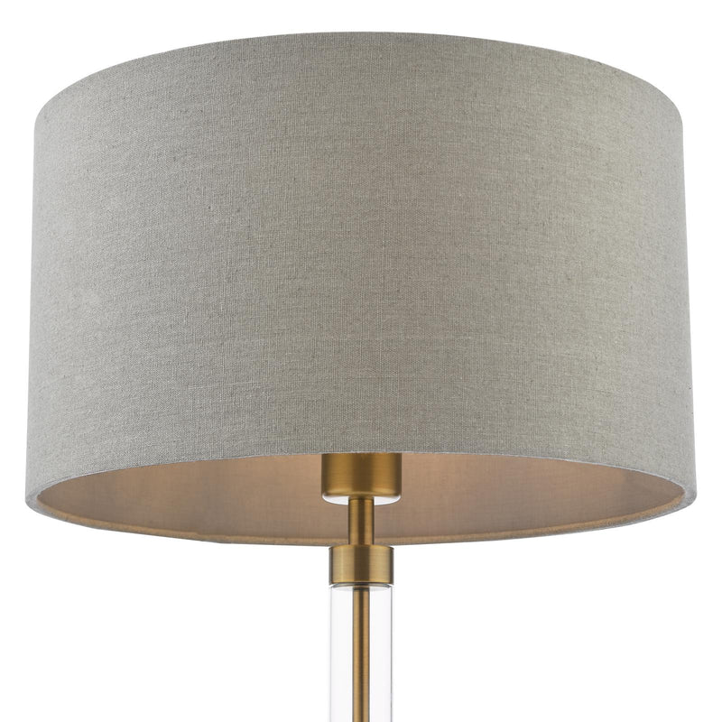 Dar Lighting Sylvester Table Lamp Antique Brass and Glass Base Only • SYL4275