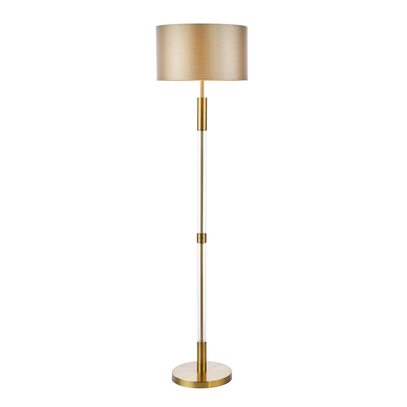 Dar Lighting Sylvester Floor Lamp Antique Brass and Glass Base Only • SYL4975