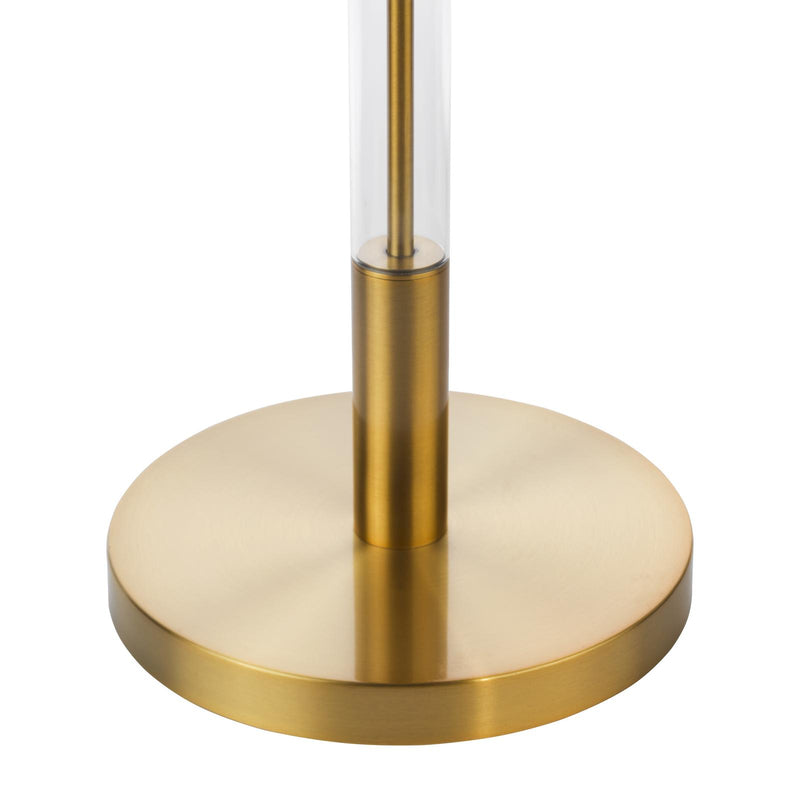 Dar Lighting Sylvester Floor Lamp Antique Brass and Glass Base Only • SYL4975