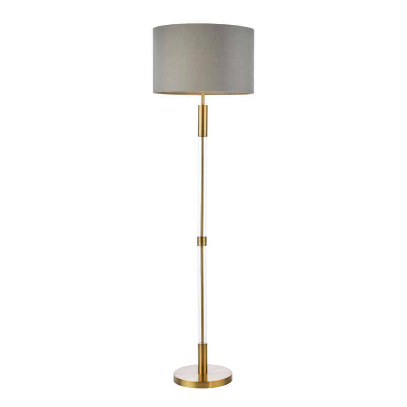 Dar Lighting Sylvester Floor Lamp Antique Brass and Glass Base Only • SYL4975
