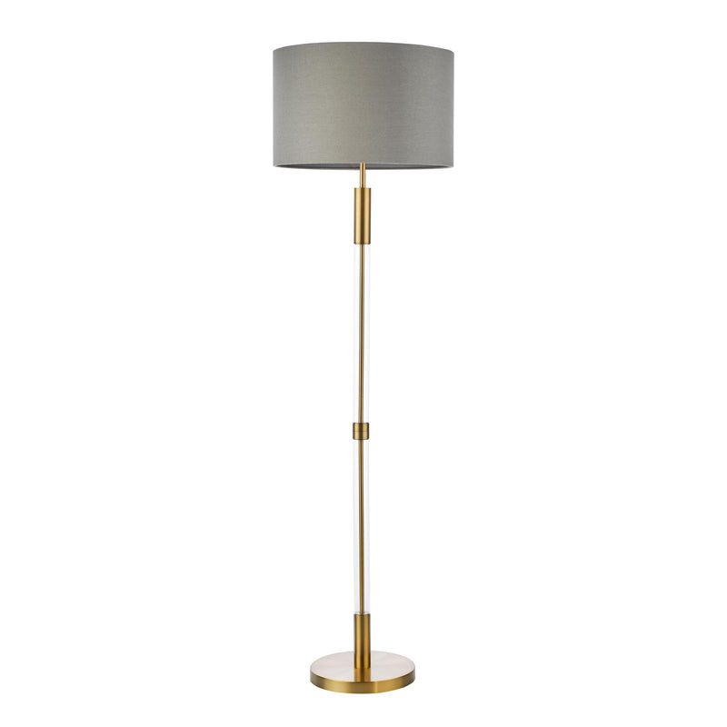 Dar Lighting Sylvester Floor Lamp Antique Brass and Glass Base Only • SYL4975