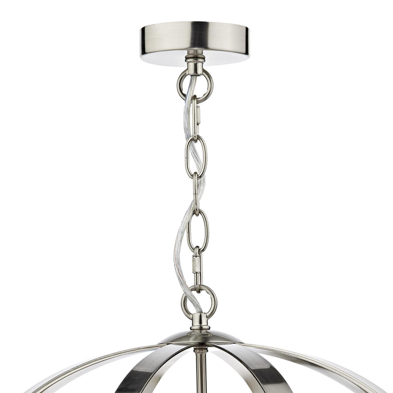 Dar Lighting Symbol 3 Light Pendant Satin Chrome • SYM0346