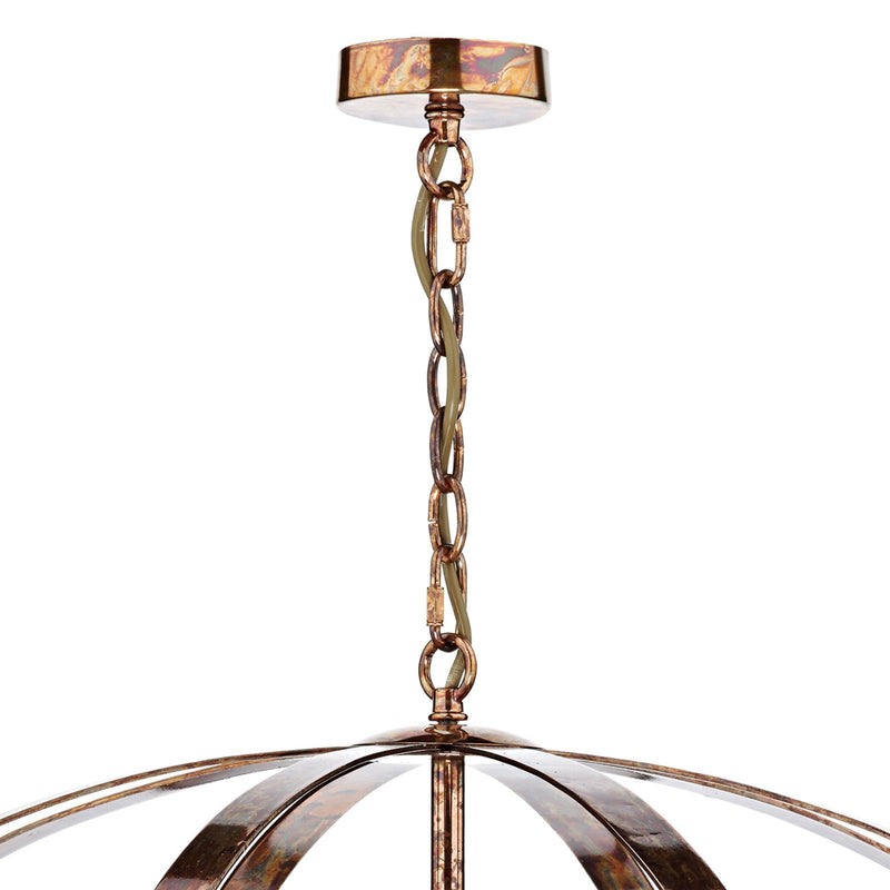 Dar Lighting Symbol 6 Light Pendant Petrol Copper • SYM0664