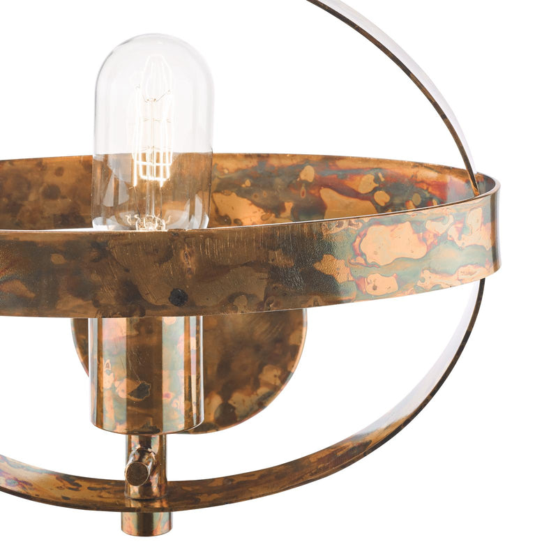 Dar Lighting Symbol Wall Light Mottled Copper • SYM0764