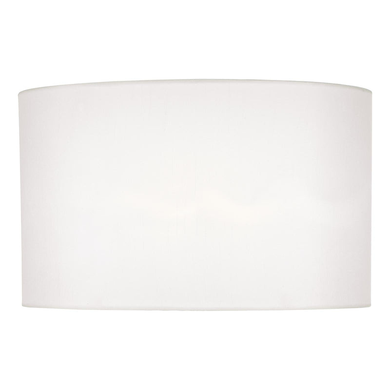Dar Lighting Syracuse White Faux Silk Oval Shade 40cm • SYR1633