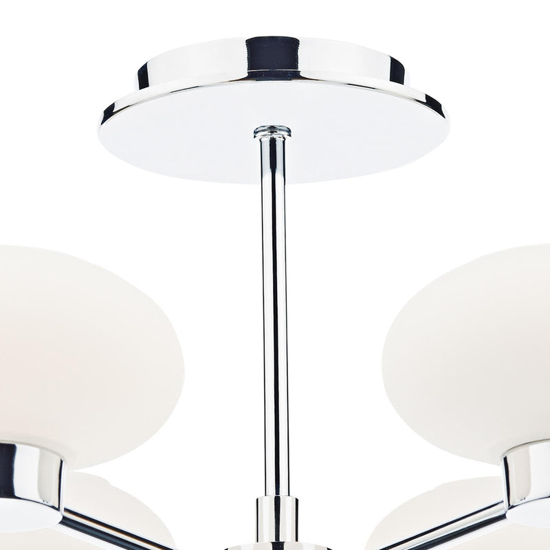 Dar Lighting System 6 Light Semi Flush Polished Chrome • SYS0650