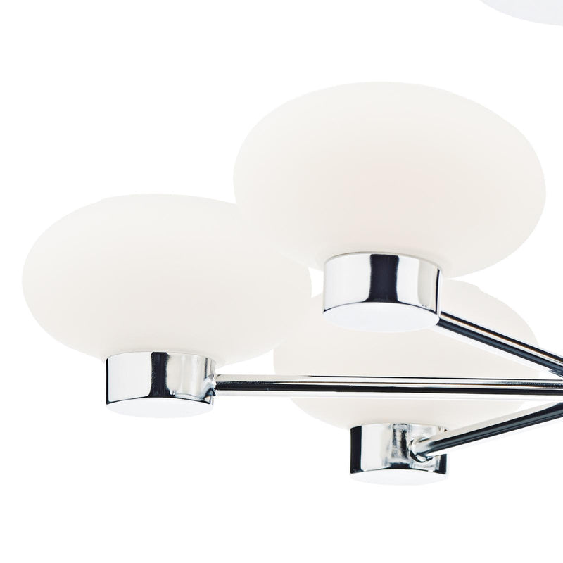 Dar Lighting System 6 Light Semi Flush Polished Chrome • SYS0650