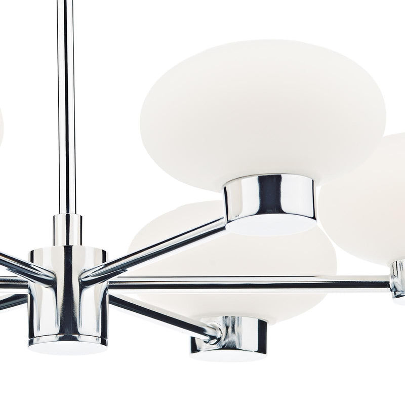Dar Lighting System 6 Light Semi Flush Polished Chrome • SYS0650